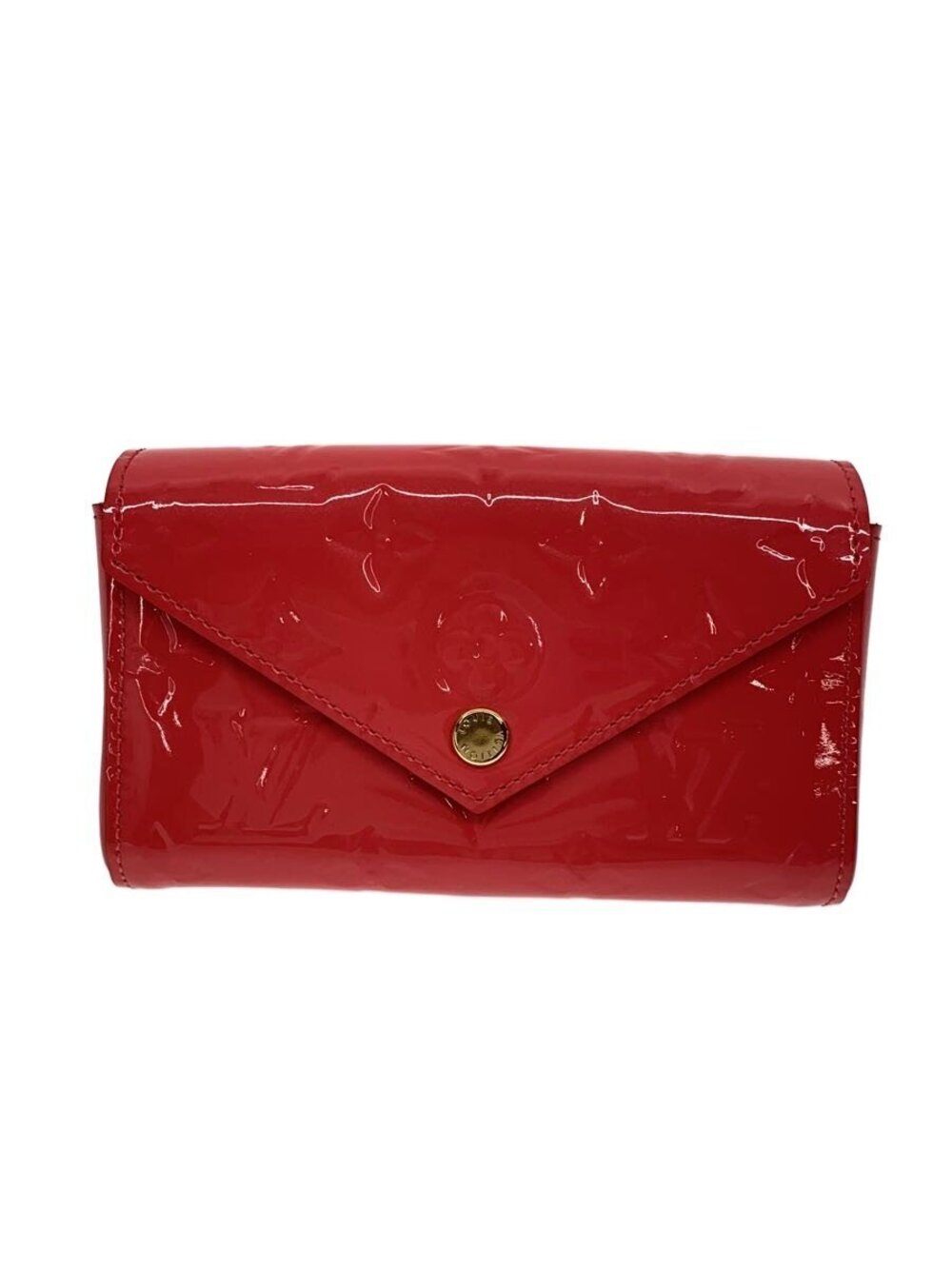 LOUIS VUITTON Pochette Lucy Monogram Vernis Enamel Pink